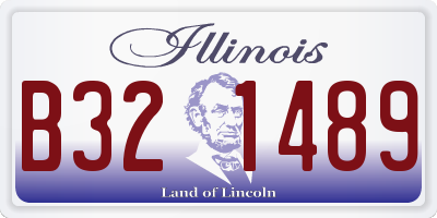 IL license plate B321489