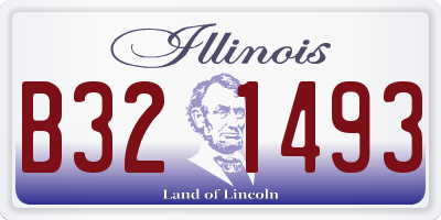 IL license plate B321493