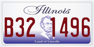 IL license plate B321496