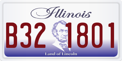 IL license plate B321801