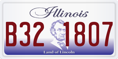 IL license plate B321807