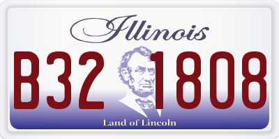 IL license plate B321808