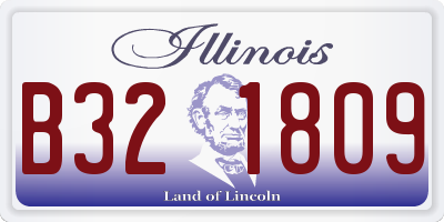 IL license plate B321809