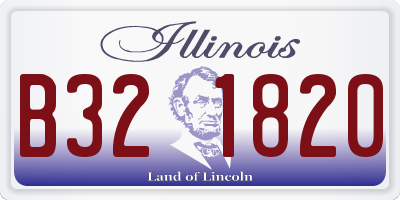 IL license plate B321820