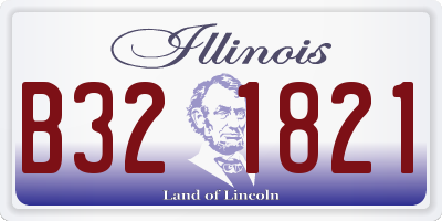 IL license plate B321821
