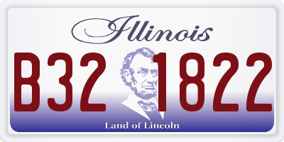 IL license plate B321822
