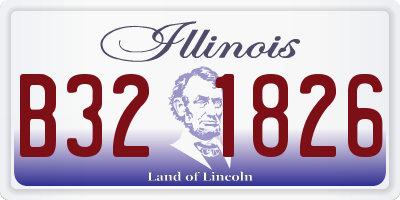IL license plate B321826