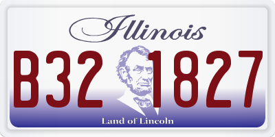 IL license plate B321827