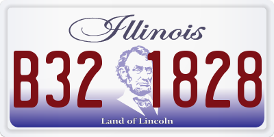IL license plate B321828