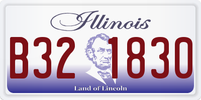 IL license plate B321830