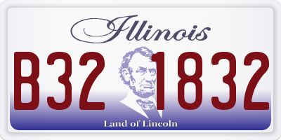 IL license plate B321832