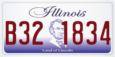 IL license plate B321834