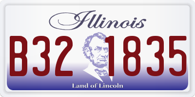 IL license plate B321835