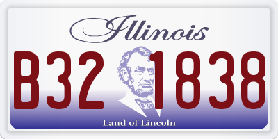 IL license plate B321838