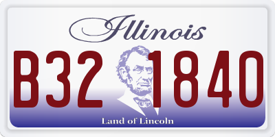 IL license plate B321840