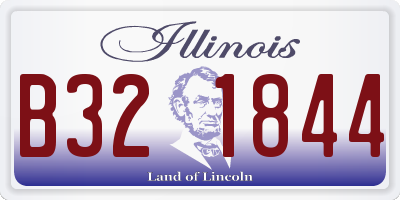 IL license plate B321844