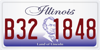 IL license plate B321848