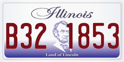 IL license plate B321853
