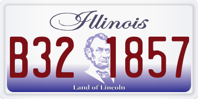 IL license plate B321857