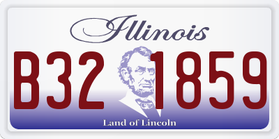 IL license plate B321859