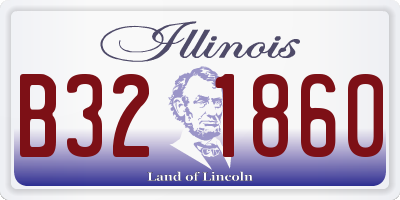 IL license plate B321860