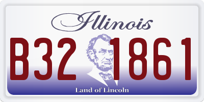 IL license plate B321861