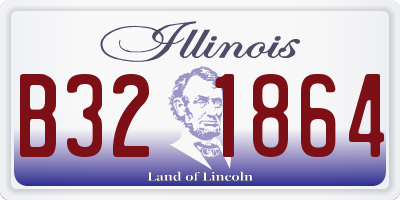 IL license plate B321864