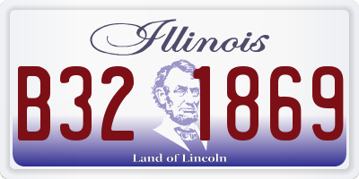 IL license plate B321869
