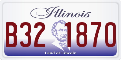 IL license plate B321870