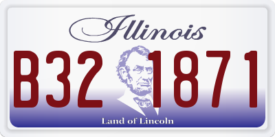 IL license plate B321871