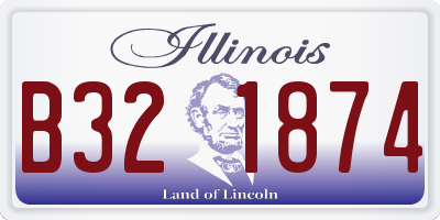 IL license plate B321874