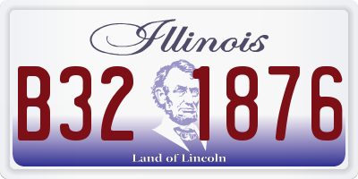 IL license plate B321876