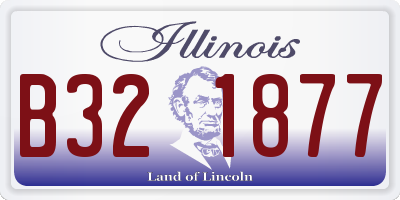 IL license plate B321877