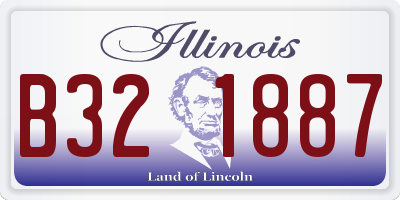 IL license plate B321887