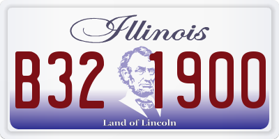 IL license plate B321900