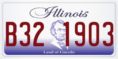 IL license plate B321903