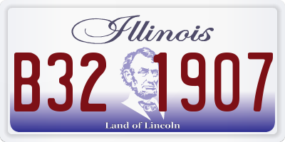 IL license plate B321907