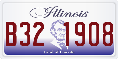 IL license plate B321908