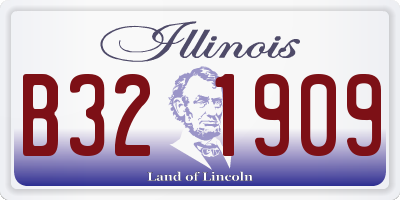 IL license plate B321909
