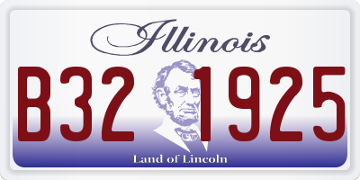 IL license plate B321925
