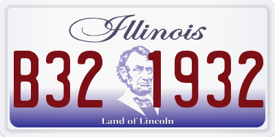 IL license plate B321932