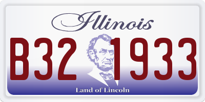 IL license plate B321933