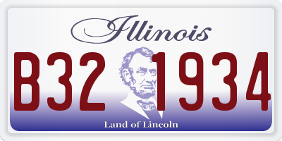 IL license plate B321934