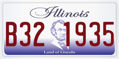 IL license plate B321935