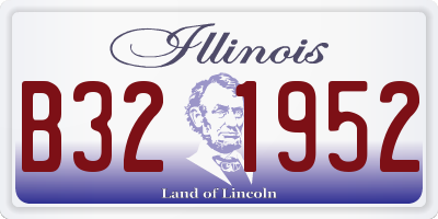 IL license plate B321952
