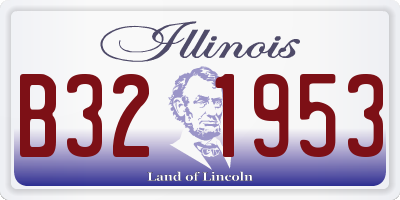 IL license plate B321953