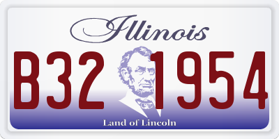 IL license plate B321954