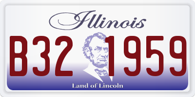 IL license plate B321959