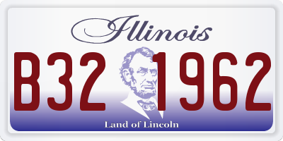 IL license plate B321962