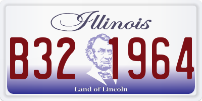 IL license plate B321964